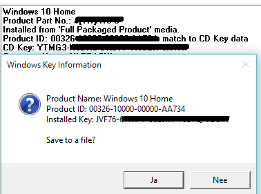 windows 10 productcode