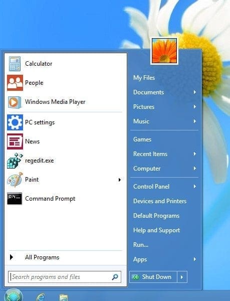 windows 8.1 start menu in windows 7 style