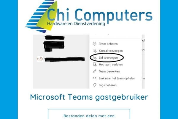 Microsoft teams bestanden delen met een gast gebruiker
