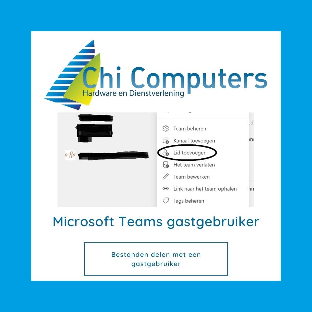 Microsoft teams bestanden delen met een gast gebruiker