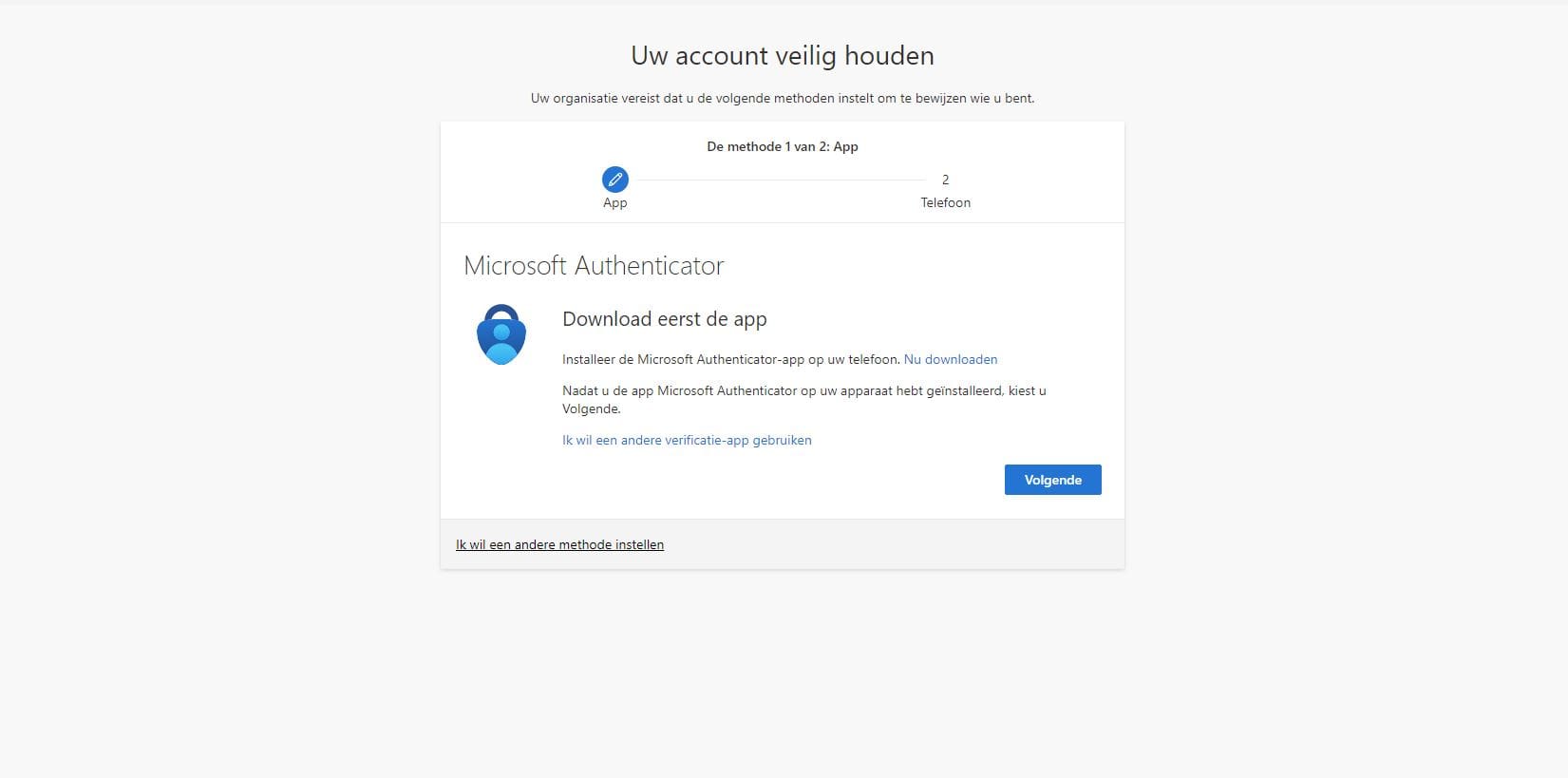 Microsoft 365 melding: Uw organisatie heeft meer informatie nodig om uw account veilig te houden.