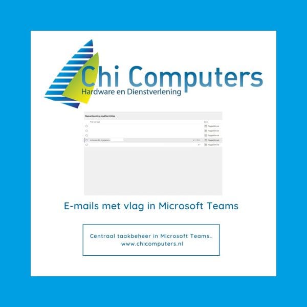 E-mails met vlag (taak) in Microsoft Teams.